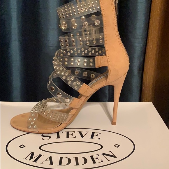Steve Madden Shoes - Steve Madden clear nude heels